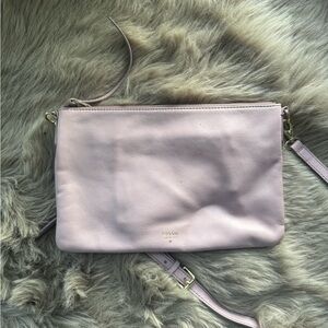 Fossil lilac leather crossbody bag